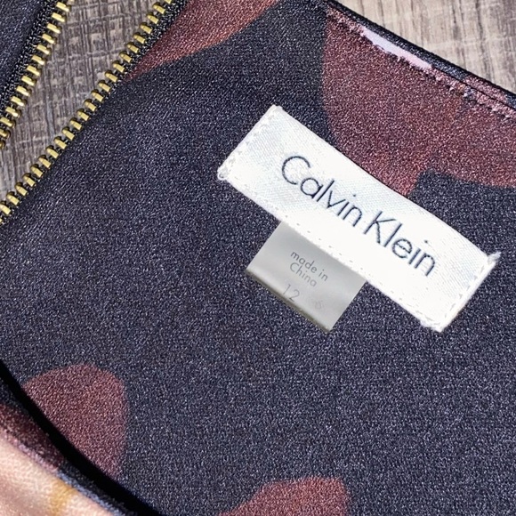 Calvin Klein Black Floral Long Sleeve Dress - Picture 7 of 14